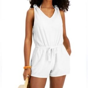 Miken Swim White Sleeveless Romper